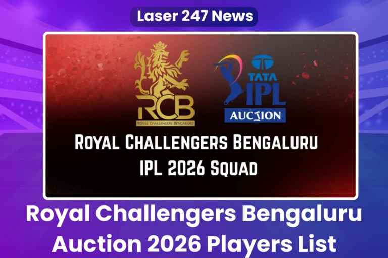 RCB Auction 2026 Players List