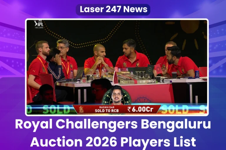 Royal Challengers Bengaluru Auction 2026 Players List
