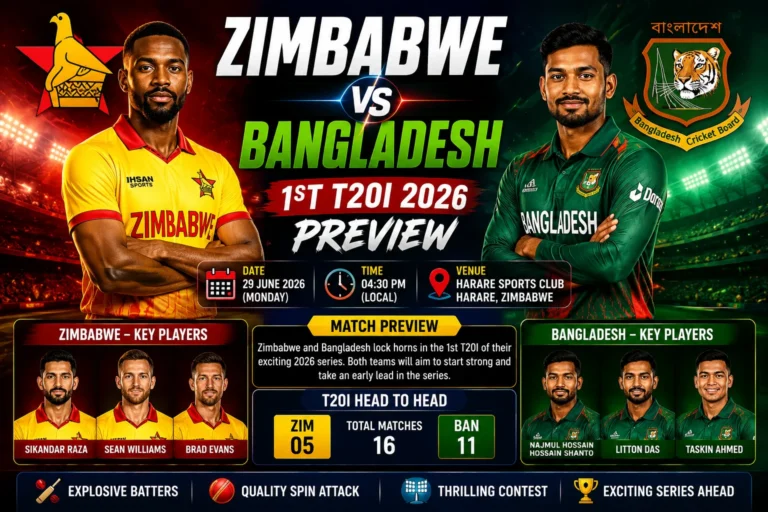 Zimbabwe vs Bangladesh 1st T20I 2026 Preview