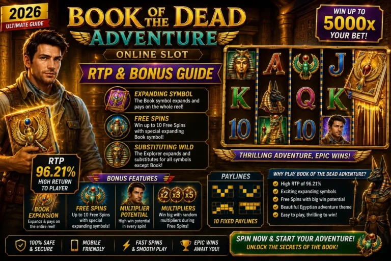 Book of the Dead Adventure Slot 2026 | RTP & Bonus Guide