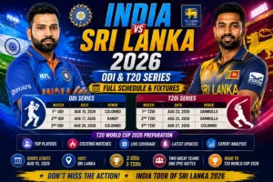 India vs Sri Lanka 2026 ODI & T20I Series Schedule
