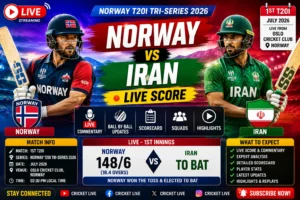 Norway vs Iran 1st T20I 2026 Live Score & Updates