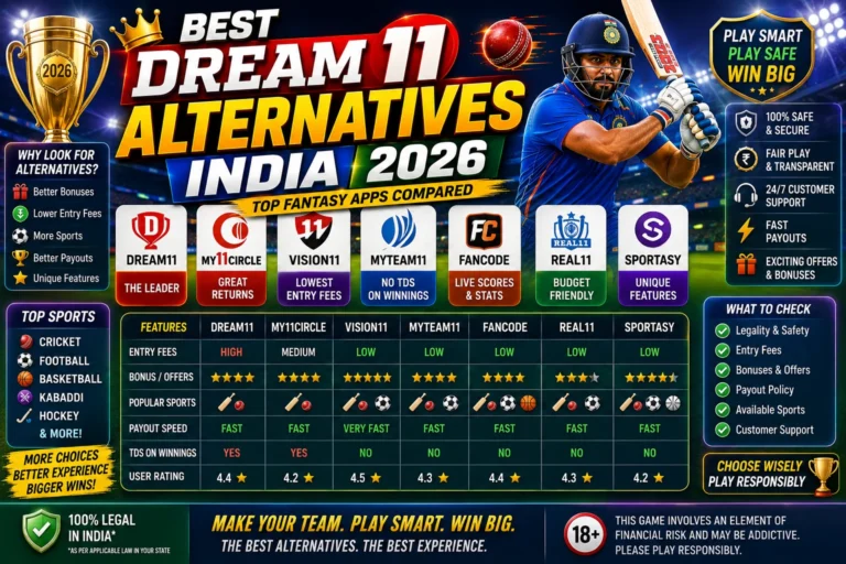Dream11 Alternatives in India 2026 | Best Fantasy Apps